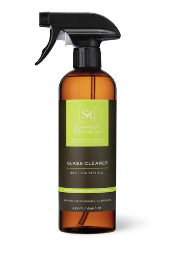 Natural Glass Cleaner powers through dirt, grime, germs giving sparkling, streak-free finish. Does not leave any water marks and made naturally, toxic-free, allergen-free for you and your family.